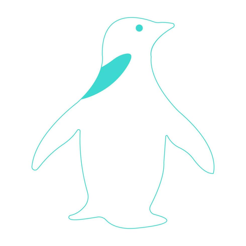 pingüino icono ilustración vector