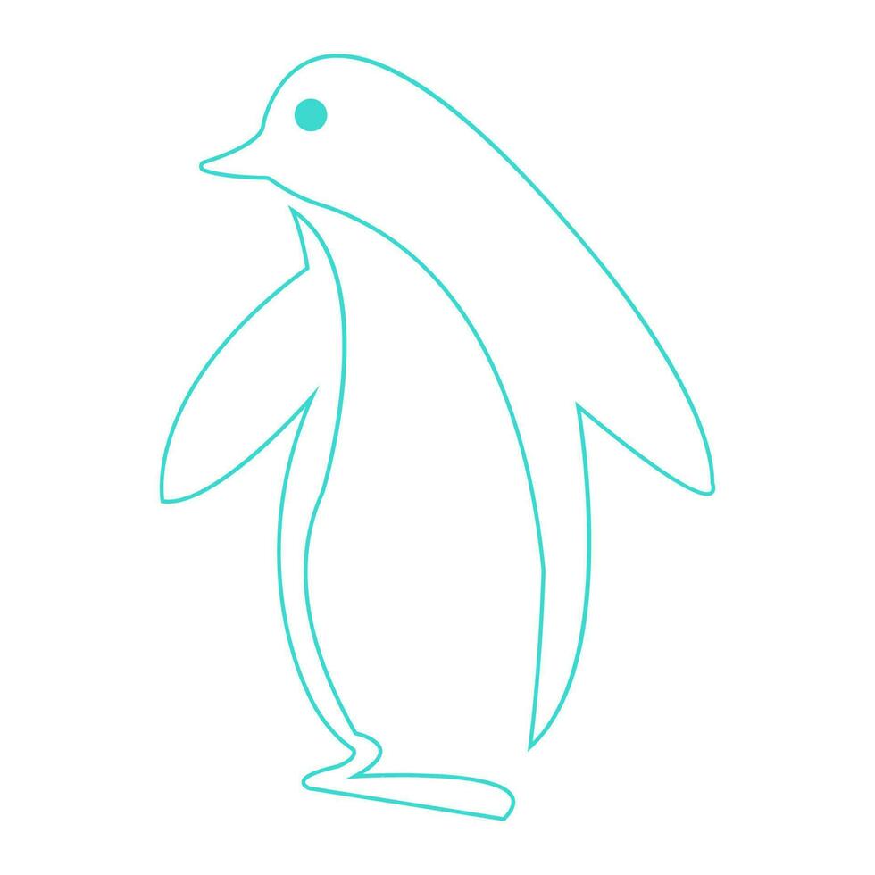 pingüino icono ilustración vector