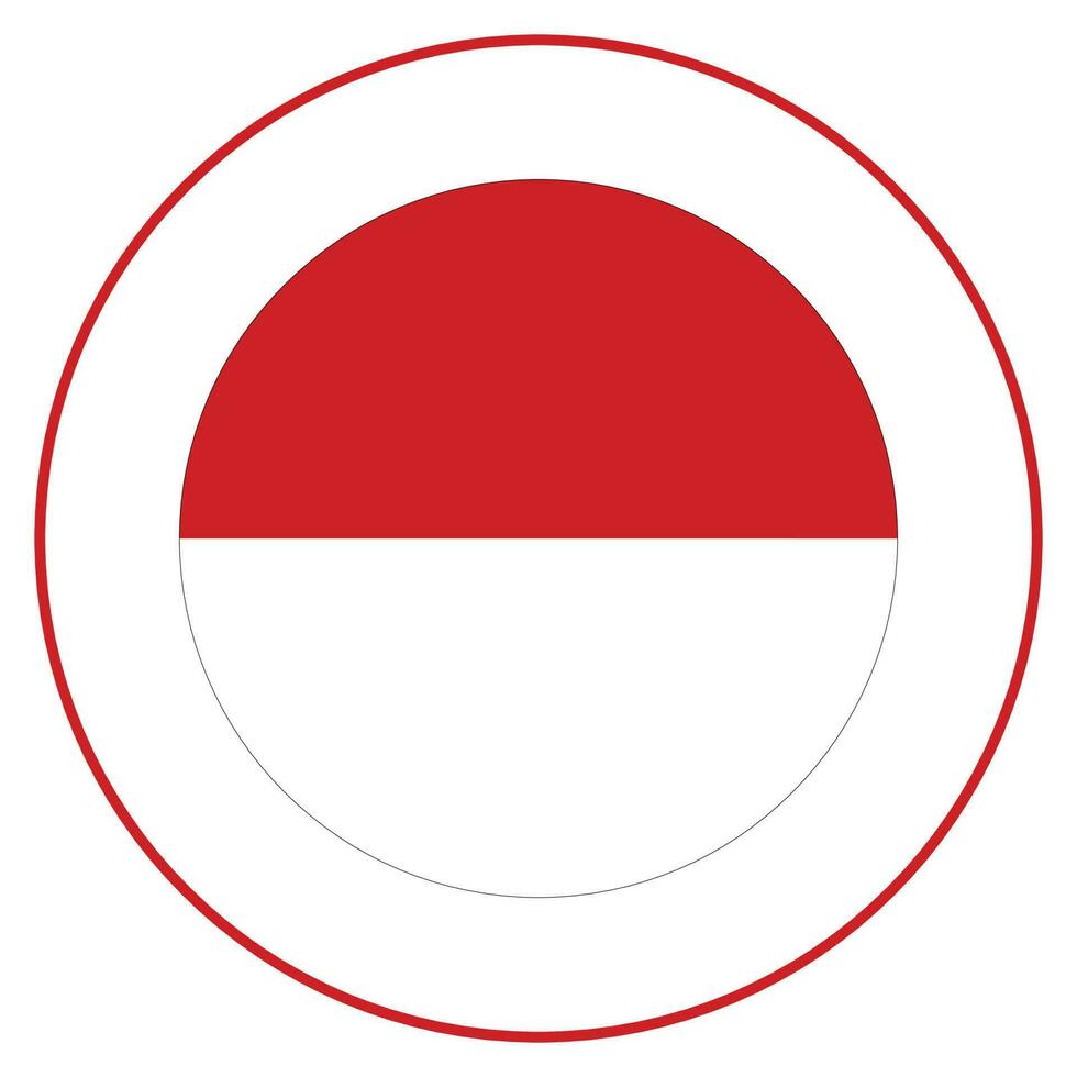 Indonesia flag in round circle. Flag of Indonesia vector
