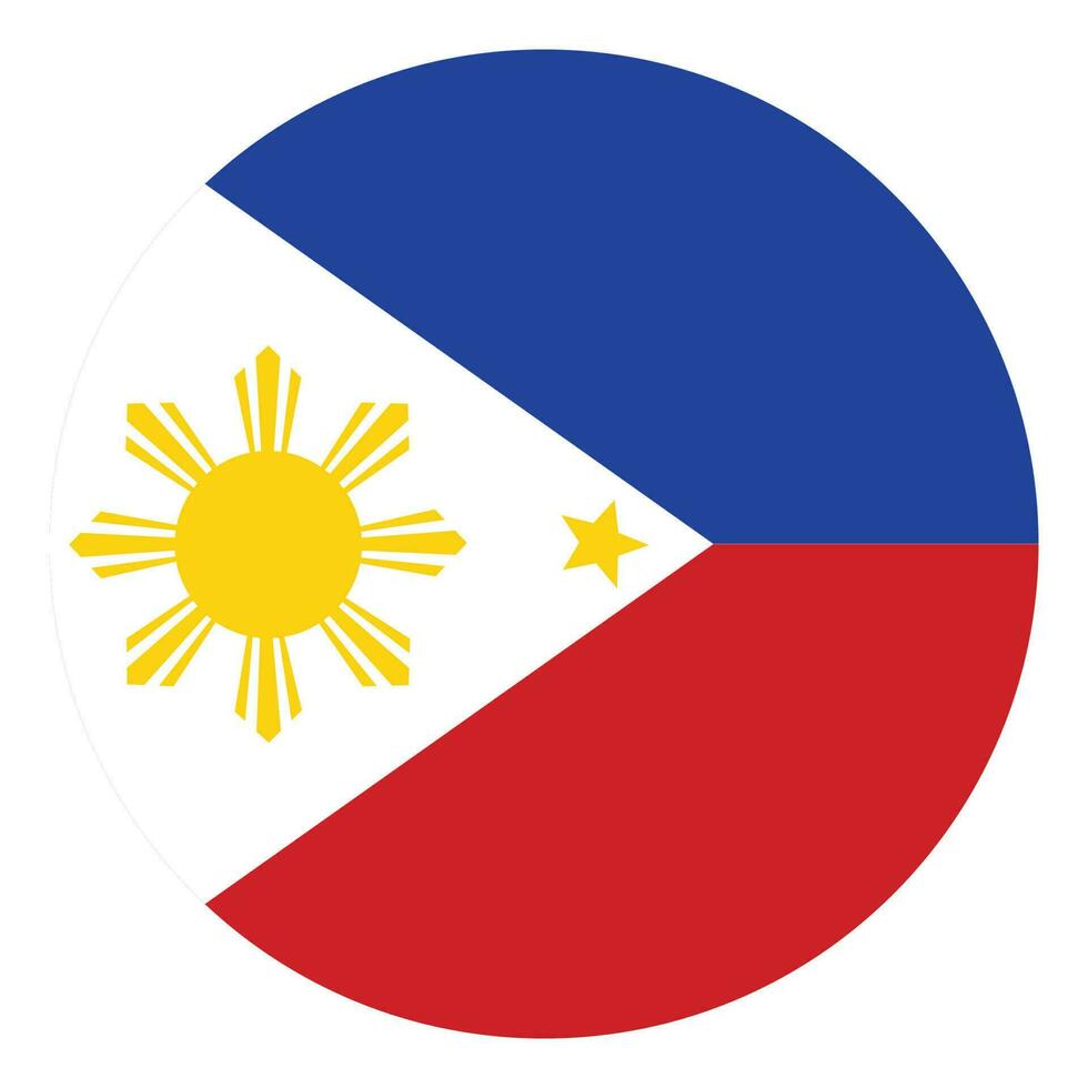 Flag of Philippines. Philippines flag  in circle, heart shape vector