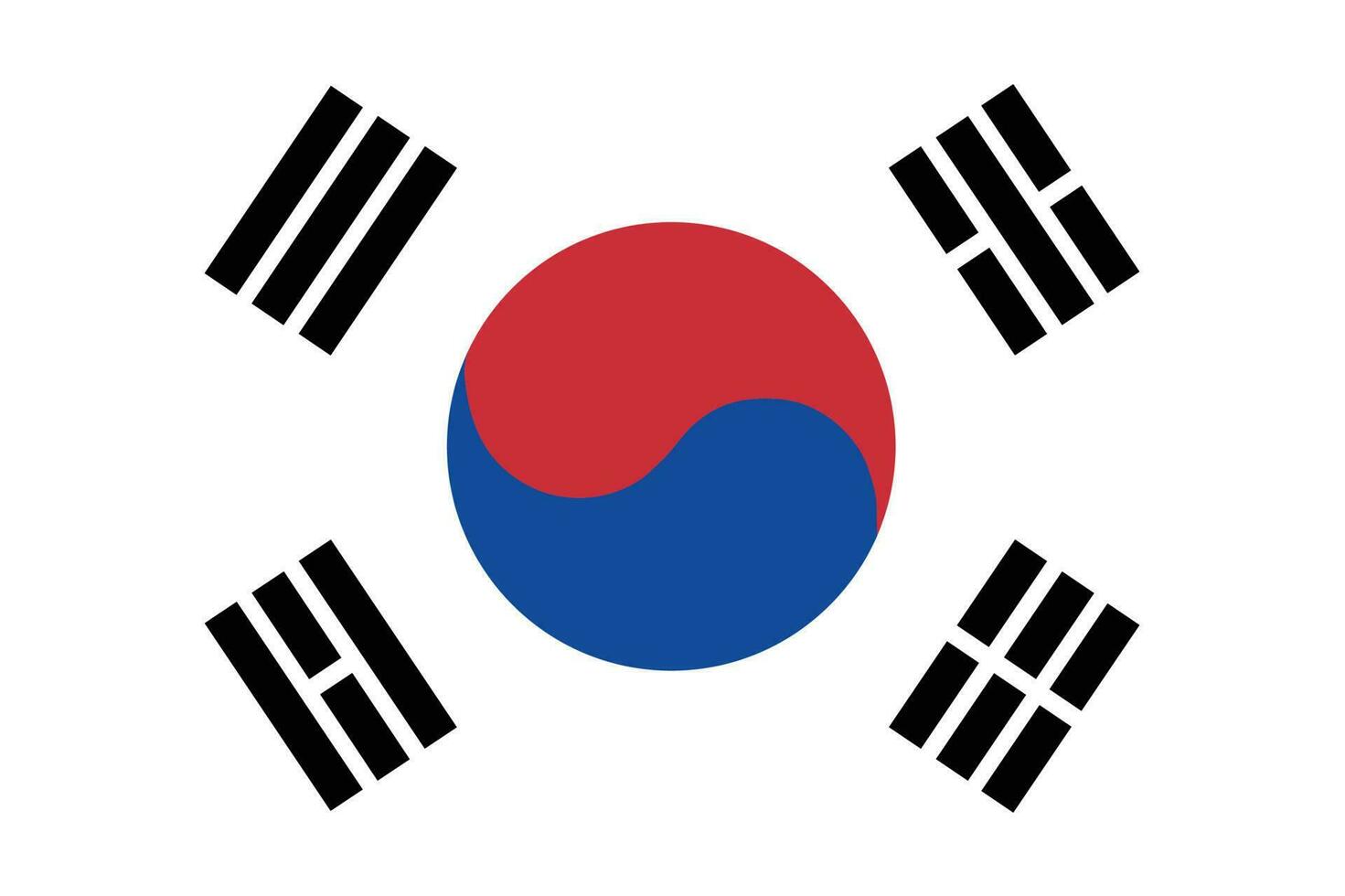 South Korea flag. Korean flag vector