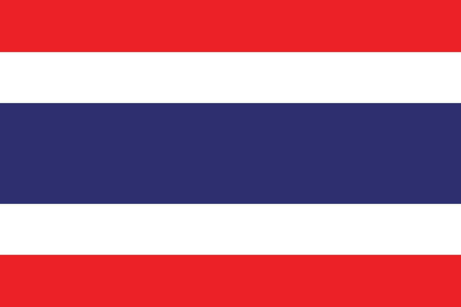 bandera de tailandia tailandés bandera vector