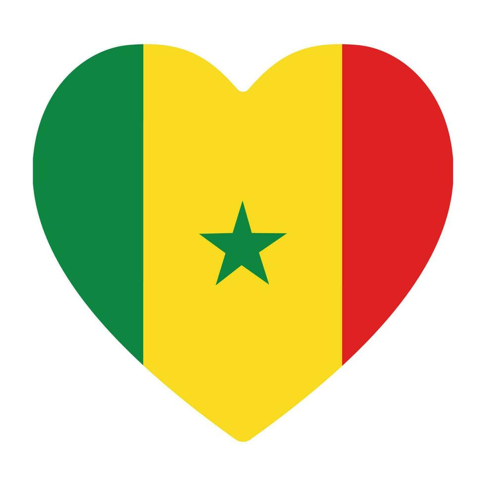 Senegal bandera. bandera de Senegal en forma vector