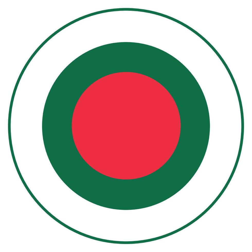 Flag of Bangladesh in round circle vector