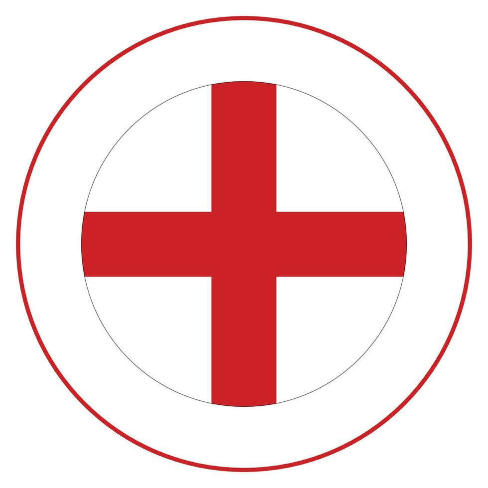 Flag of England. England flag in the circle. vector