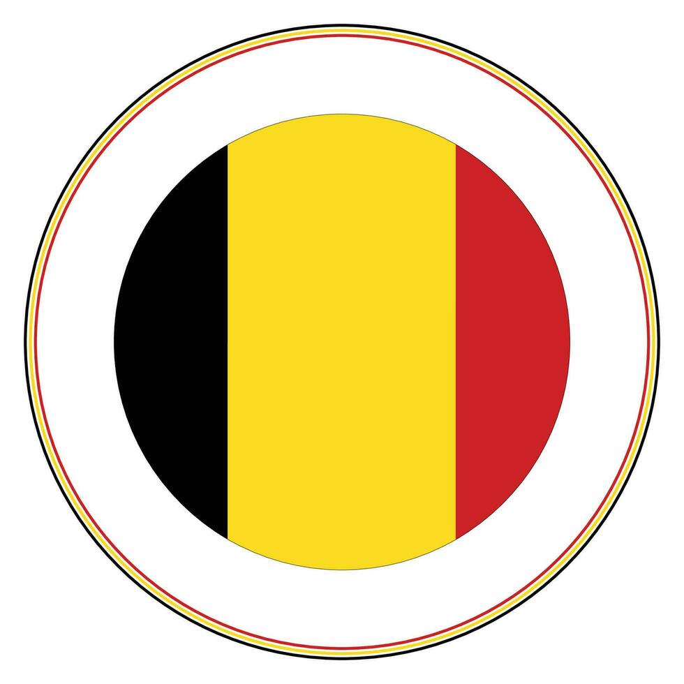 bandera de Bélgica en circulo vector