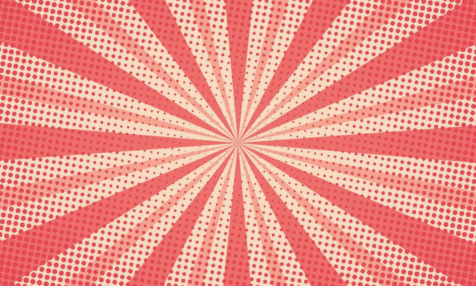Retro comic halftone burst vector background