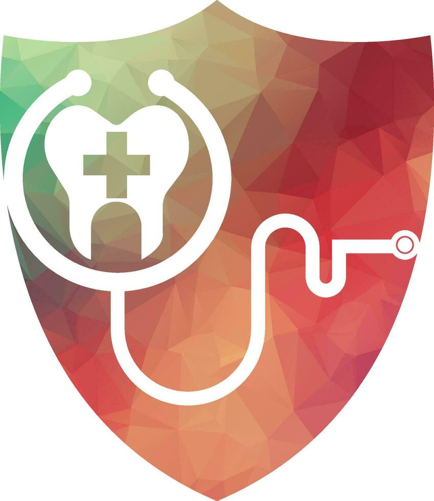 Dental stethoscope logo, Dental Clinic Logo Tooth abstract design vector