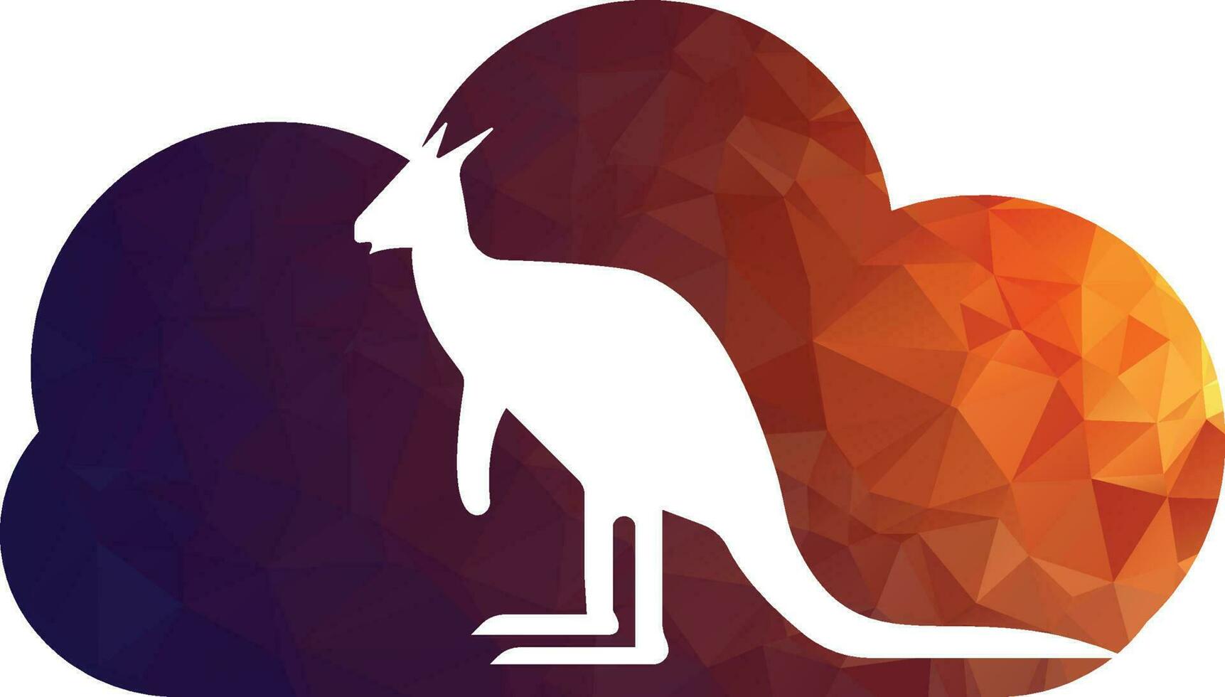 Kangaroo logo. kangaroo template vector design