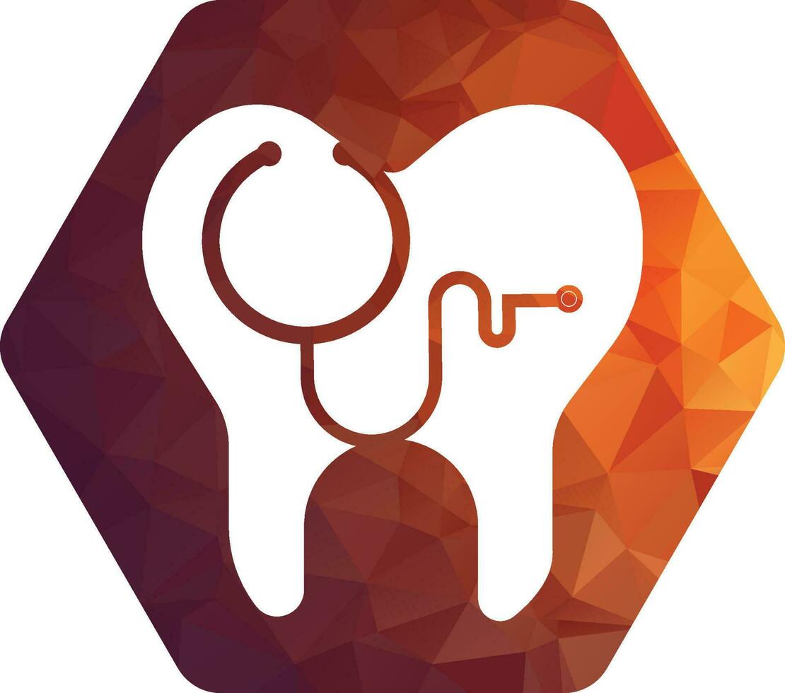 Dental stethoscope logo, Dental Clinic Logo Tooth abstract design vector