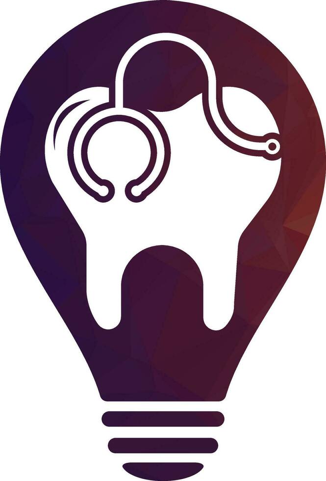 Dental stethoscope logo, Dental Clinic Logo Tooth abstract design vector
