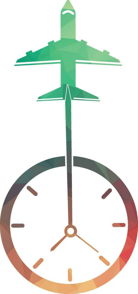 Travel Time logo designs concept vector, Plane and Timer logo symbol icon template vector