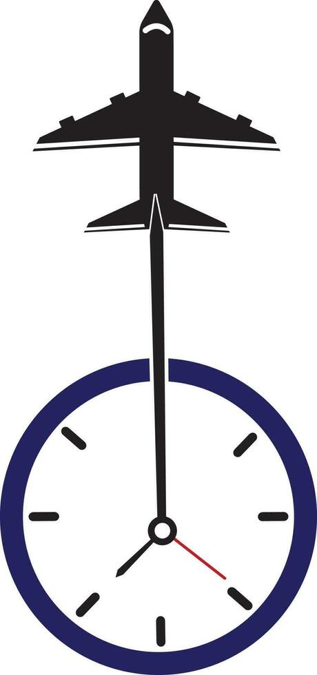 Travel Time logo designs concept vector, Plane and Timer logo symbol icon template vector