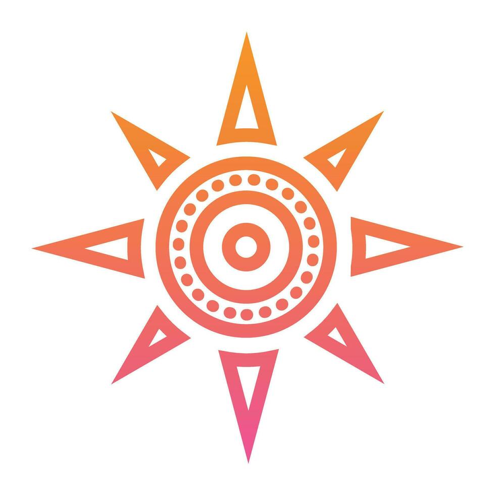 Abstract simple sun symbol. Sun vector