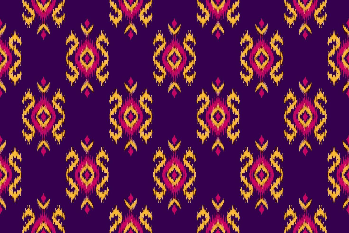 Ethnic ikat seamless pattern in tribal. Aztec geometric ethnic ornament print. Ikat pattern style. vector