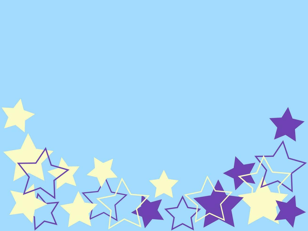 blue background stars frame vector