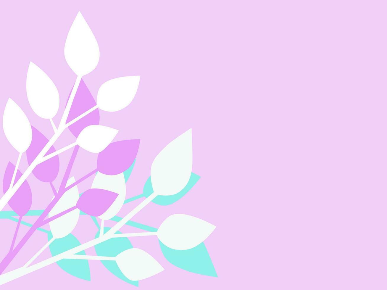 pastel abstract leaves background vector