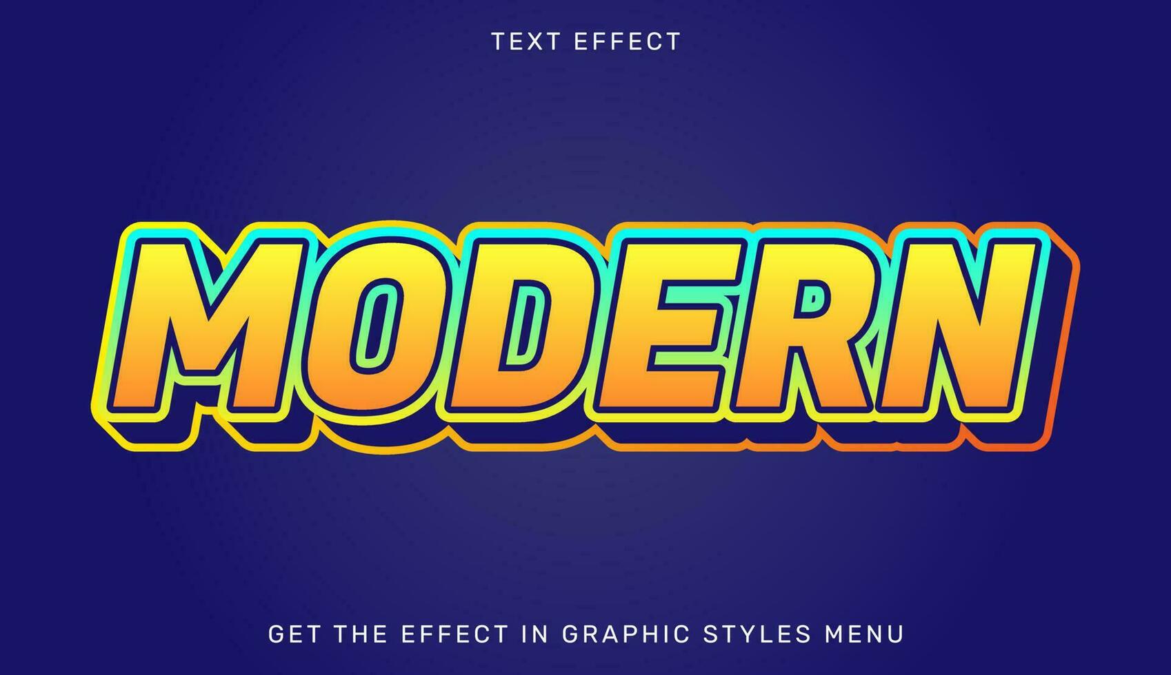 Modern editable text effect in 3d style vector