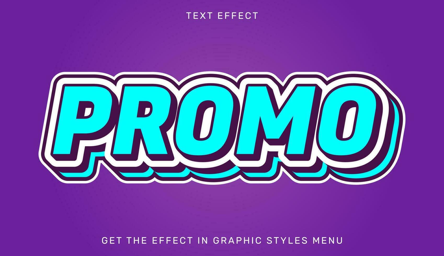 Promo text effect template in 3d style vector
