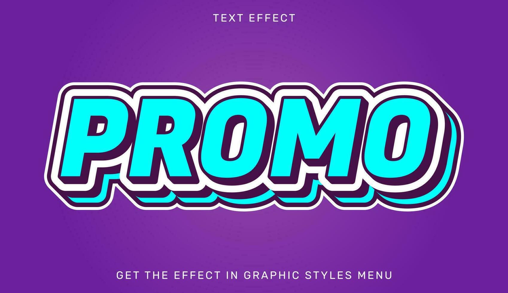 promoción texto efecto modelo en 3d estilo vector