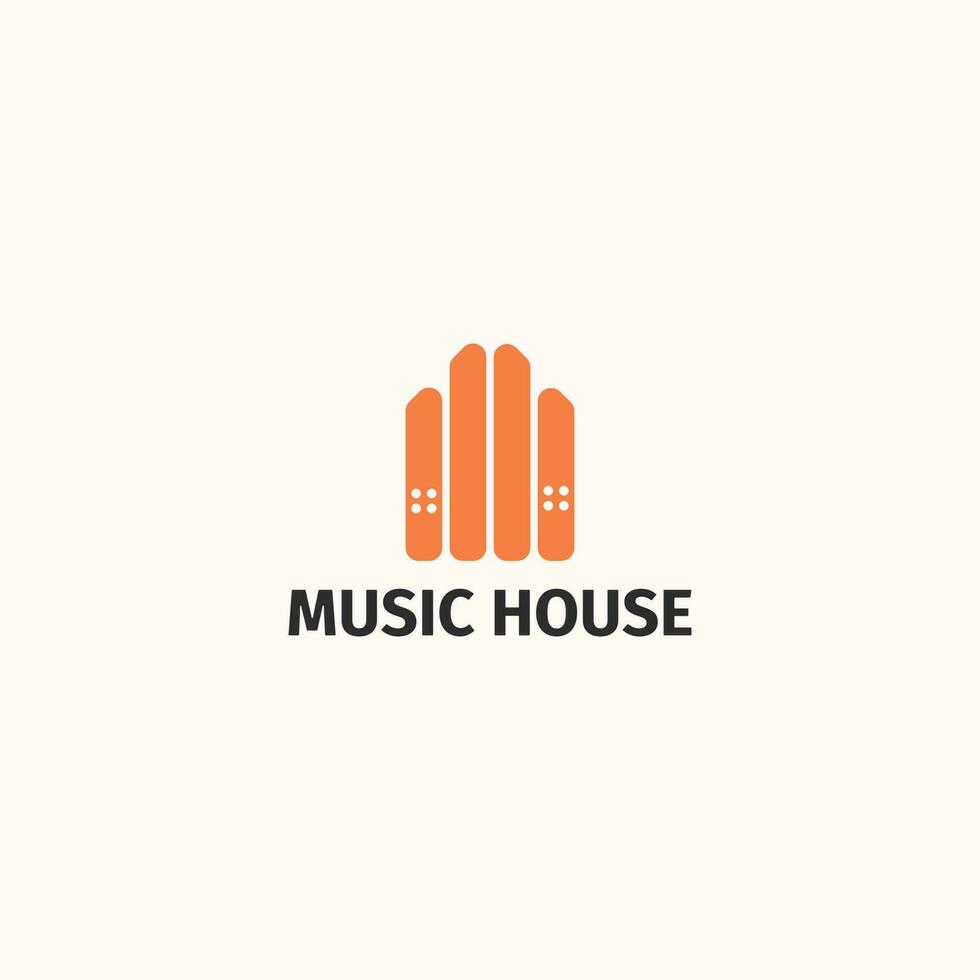 House logo in the shape of a sound spectrum. vector