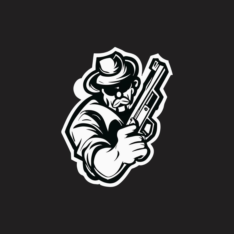 Cowboy Mascot Logo Design vector