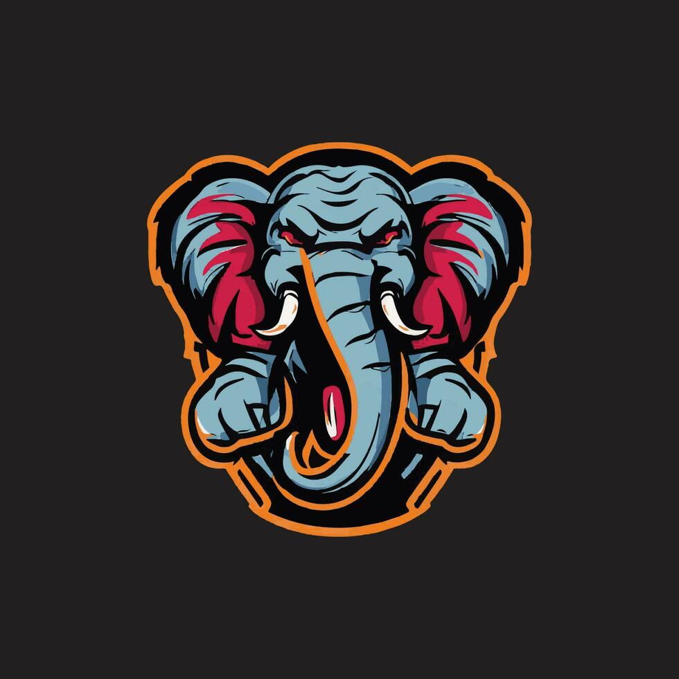 elefante mascota logo diseño vector