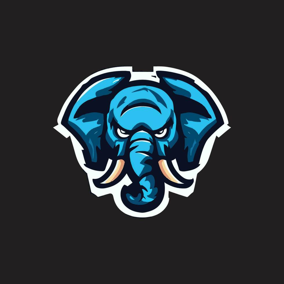 elefante mascota logo diseño vector