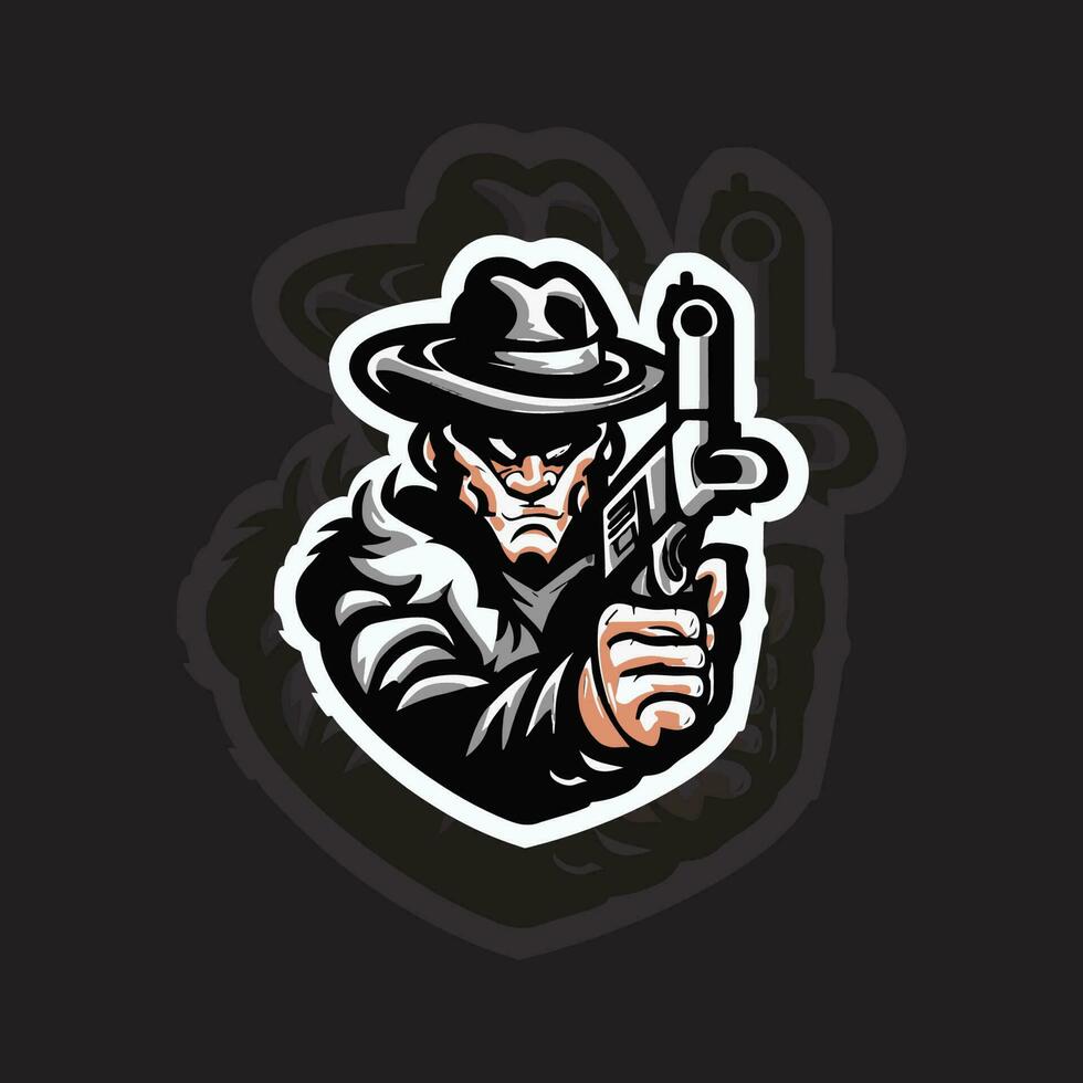 Cowboy Mascot Logo Design vector