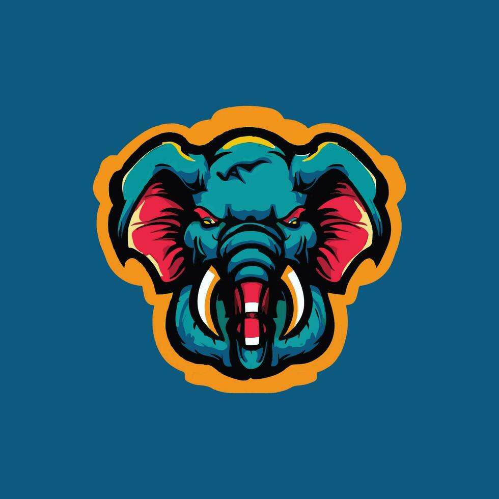 elefante mascota logo diseño vector