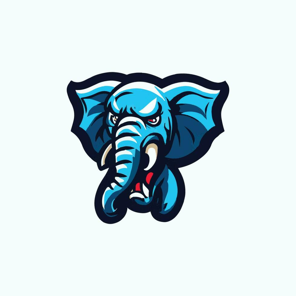 elefante mascota logo diseño vector