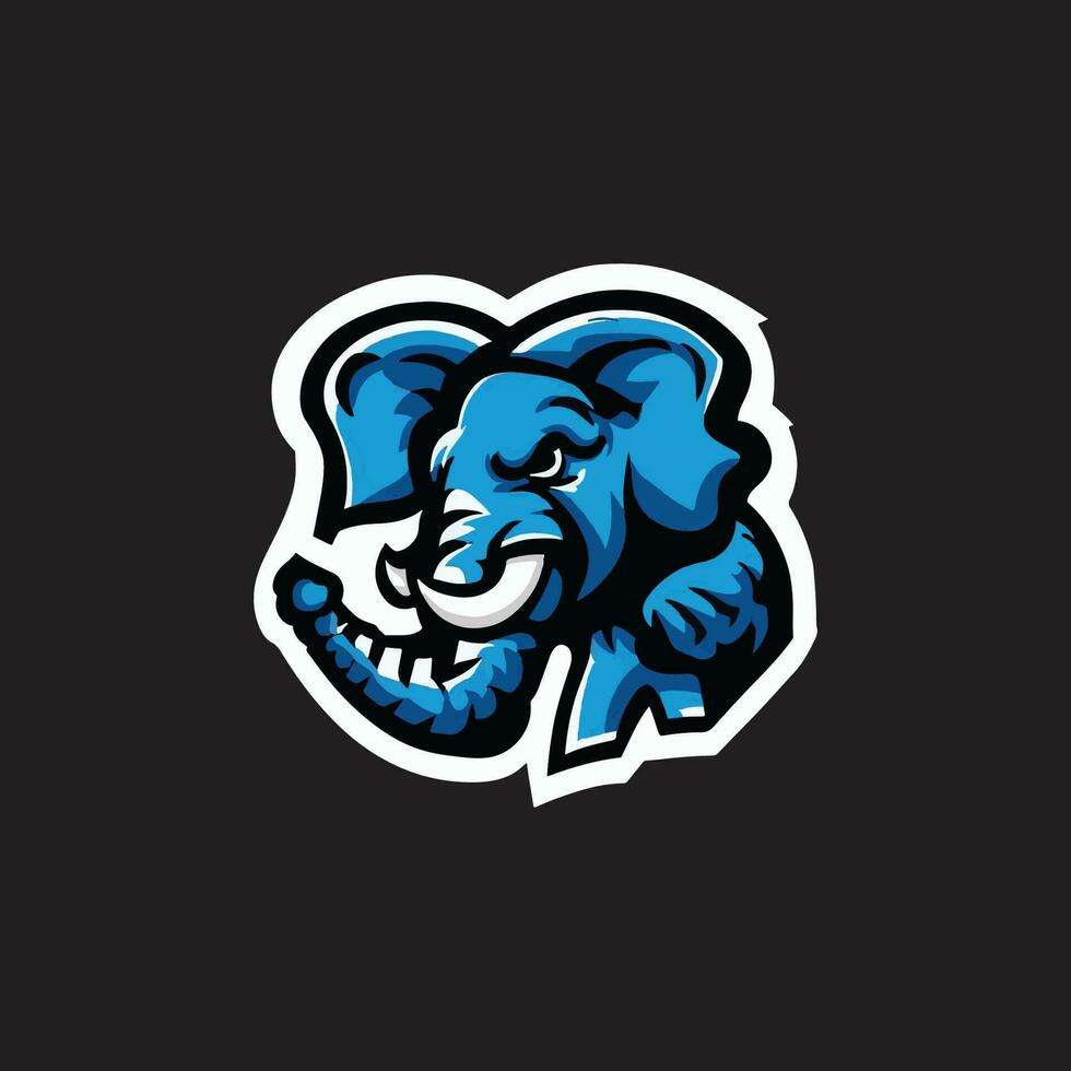 Elephant mascot logo design vector