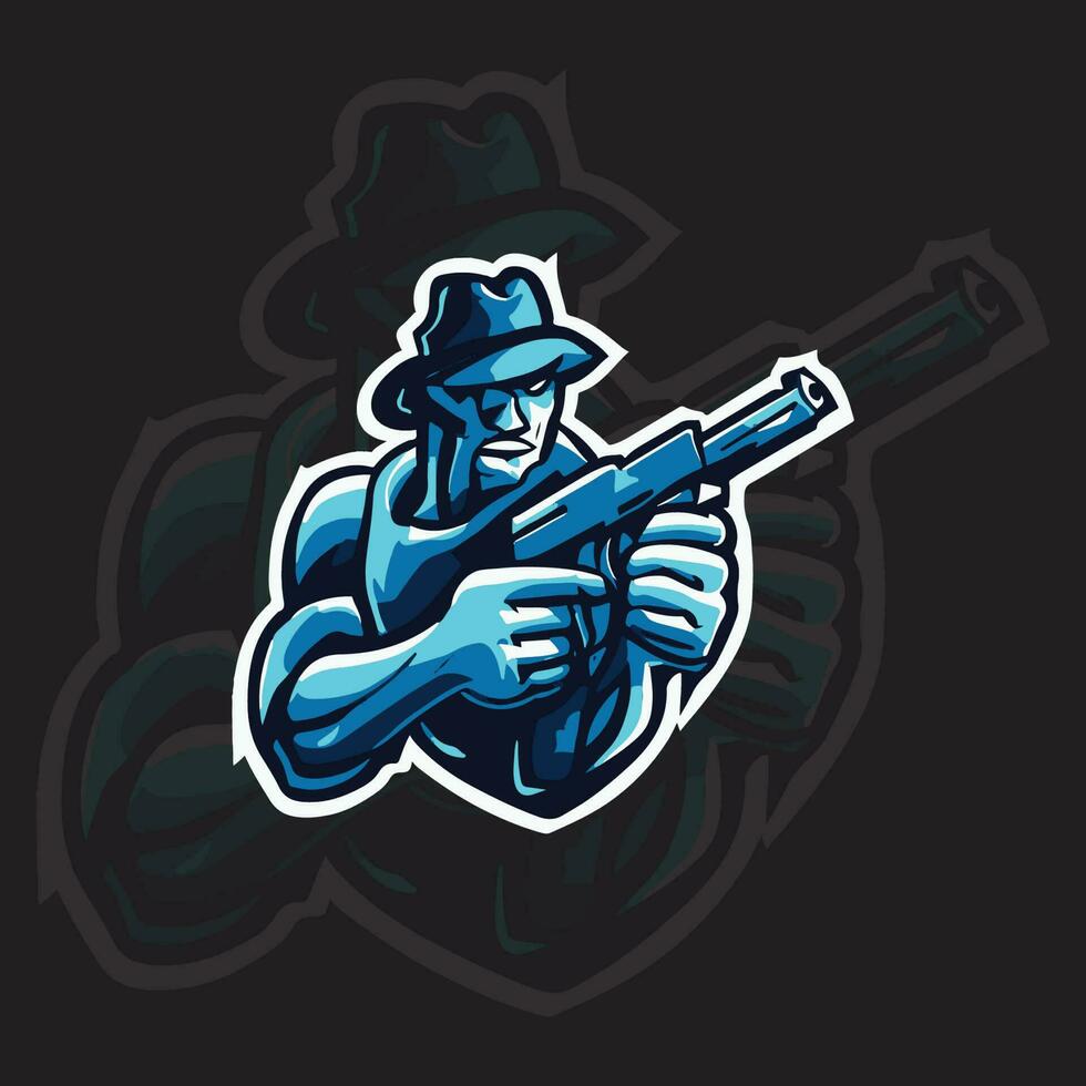 Cowboy Mascot Logo Design vector