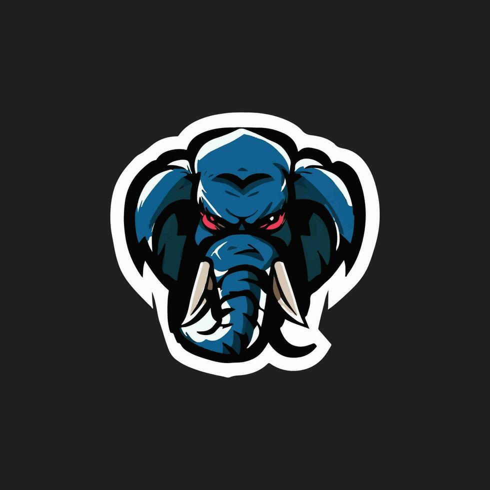 elefante mascota logo diseño vector