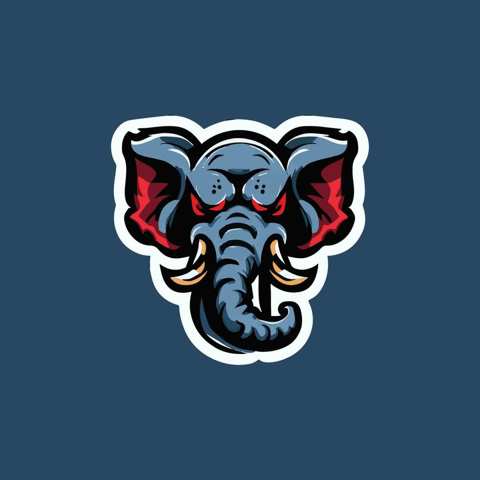 Elephant mascot logo design vector