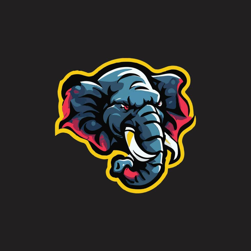 elefante mascota logo diseño vector