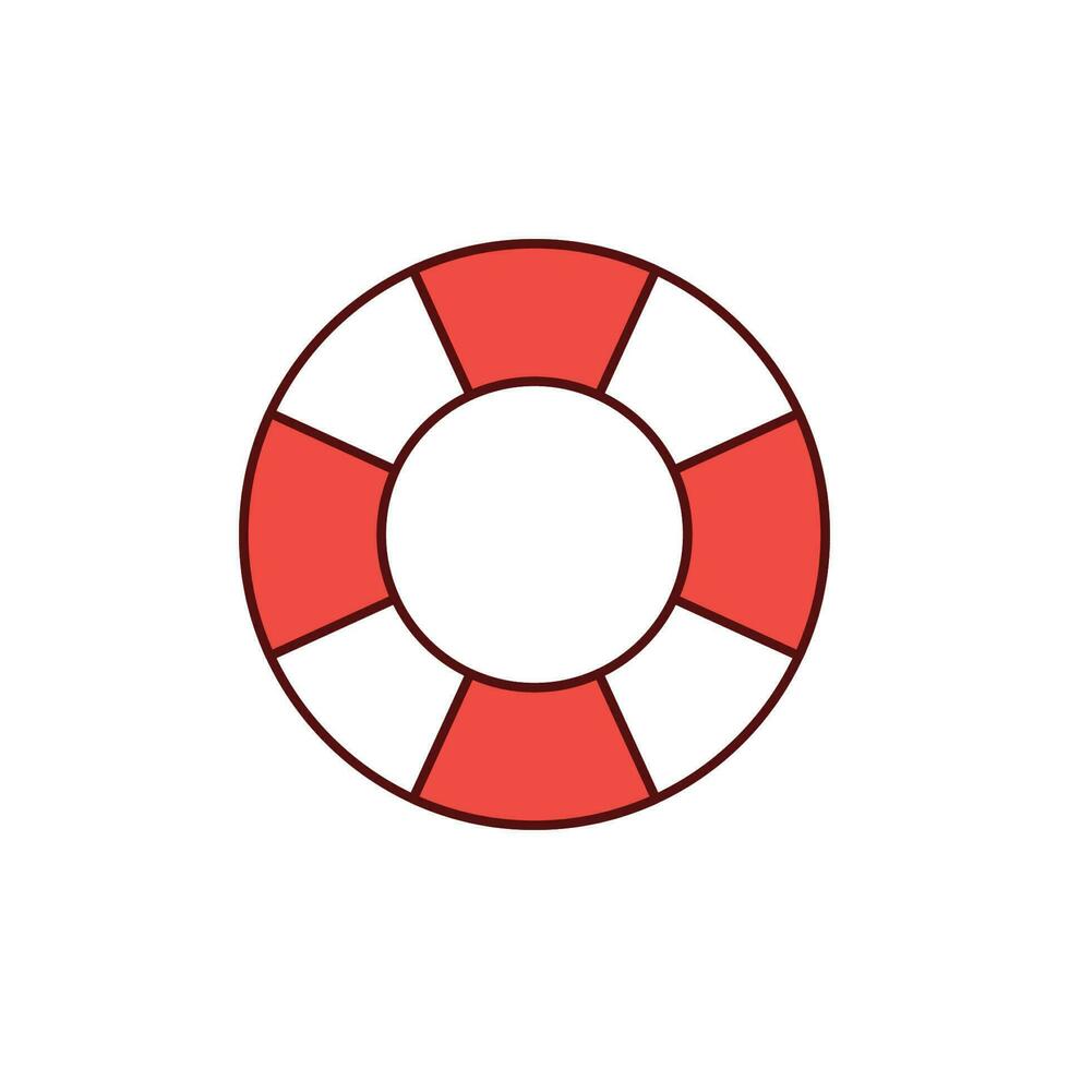 Colorful lifebuoy illustration. equipment of rescuers to save drowning people. vector