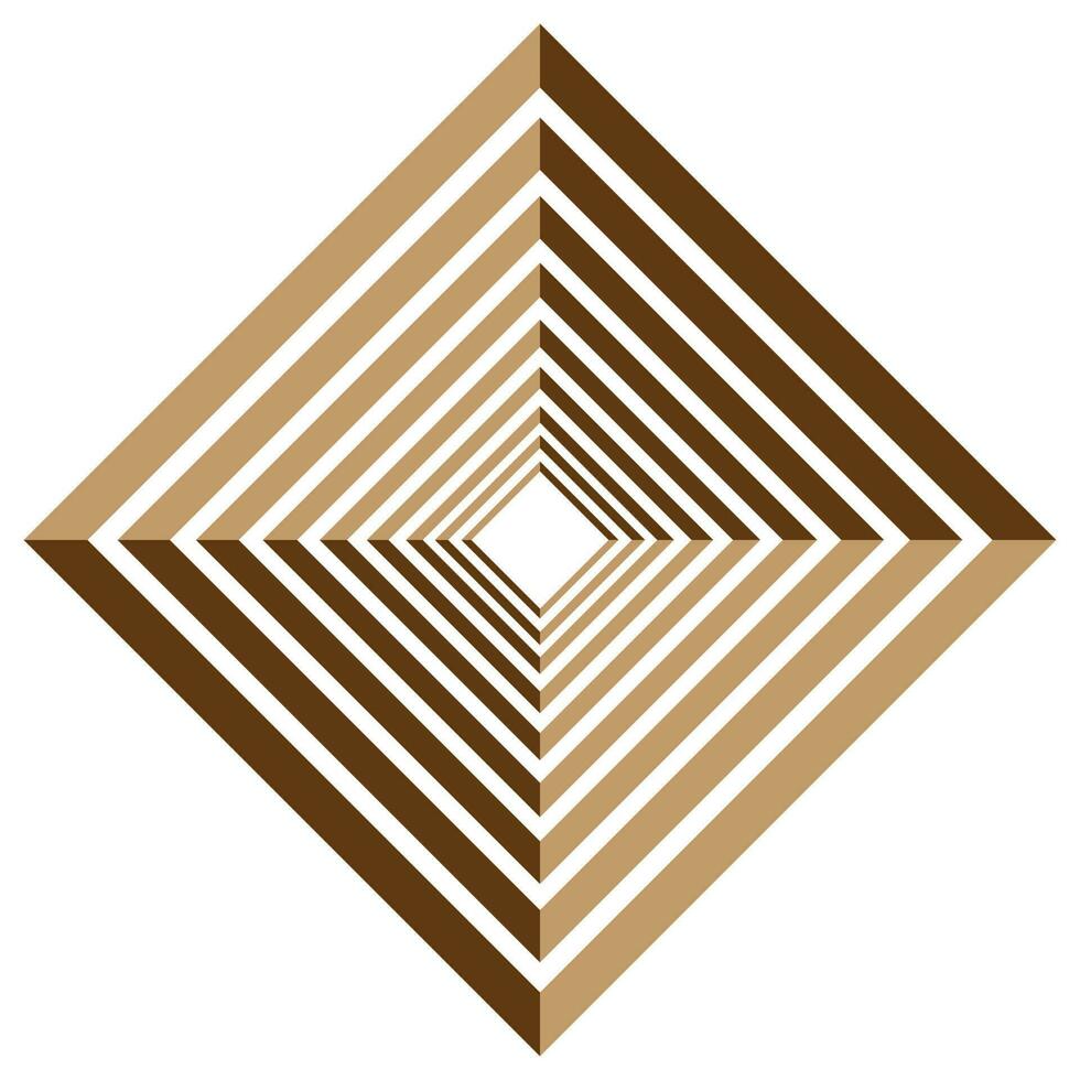 Abstract gold square background vector