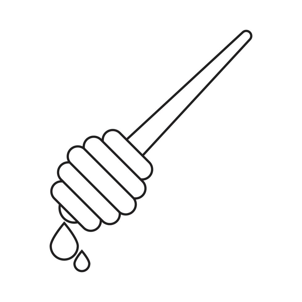Honey dipper icon vector