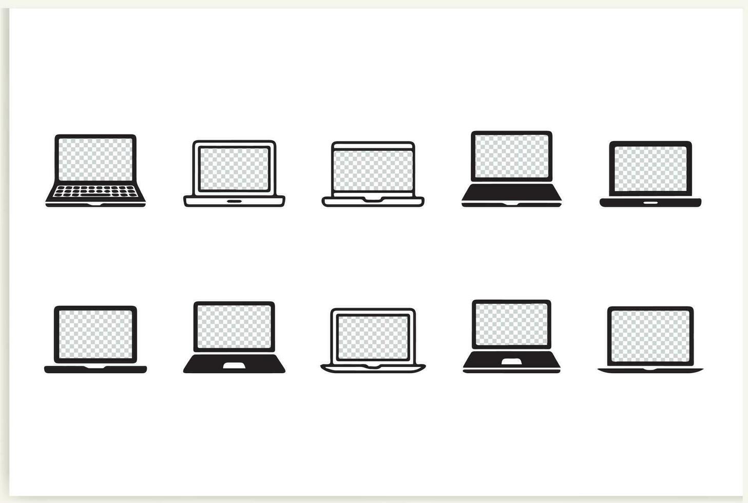 Laptop computer or notebook computer flat icon for apps and websites, vector. vector