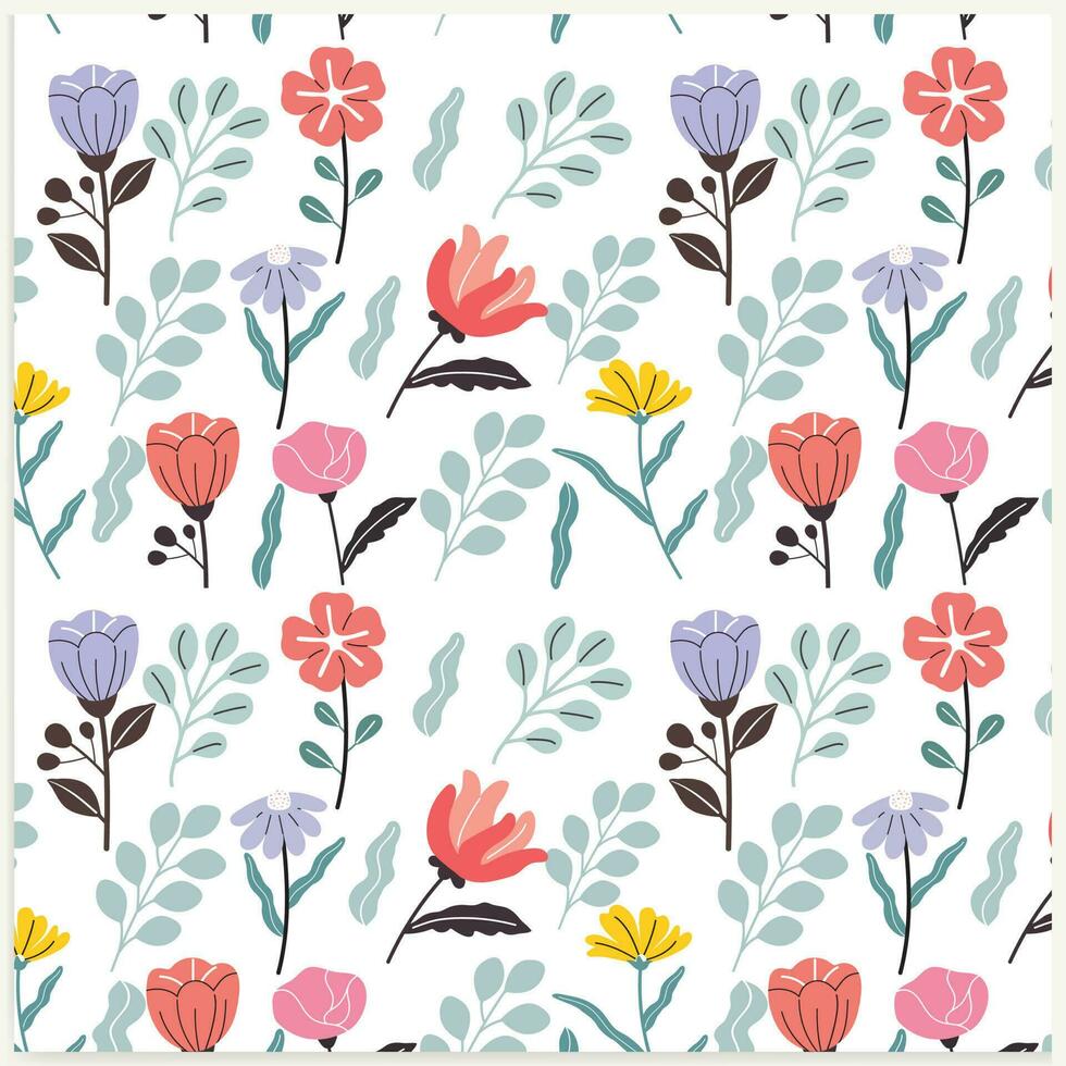 Cute floral pattern in the small flowers. Seamless vector texture. Elegant template for fashion prints. White background.