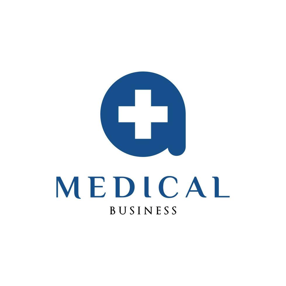 Initial Letter A Medical, Hospital or Cross Plus Icon Logo Design Template vector