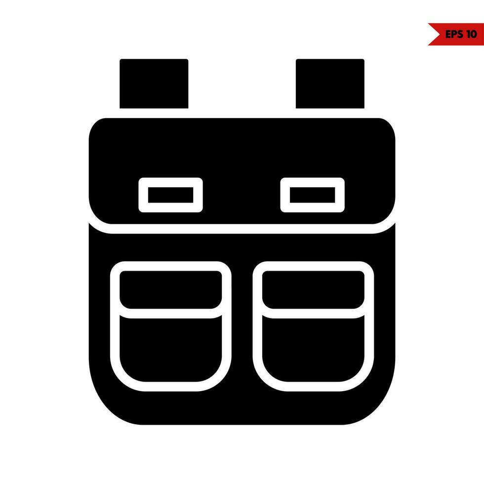 backpack glyph icon vector