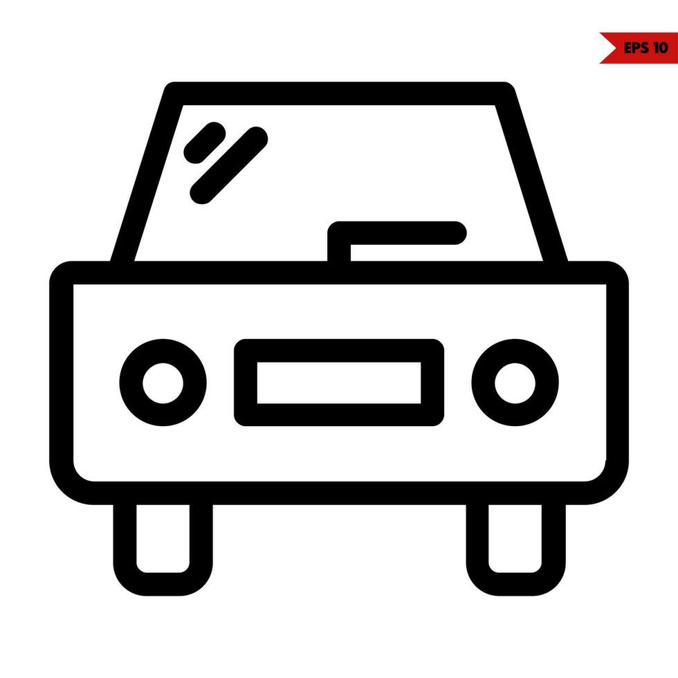 car transportation line icon vector