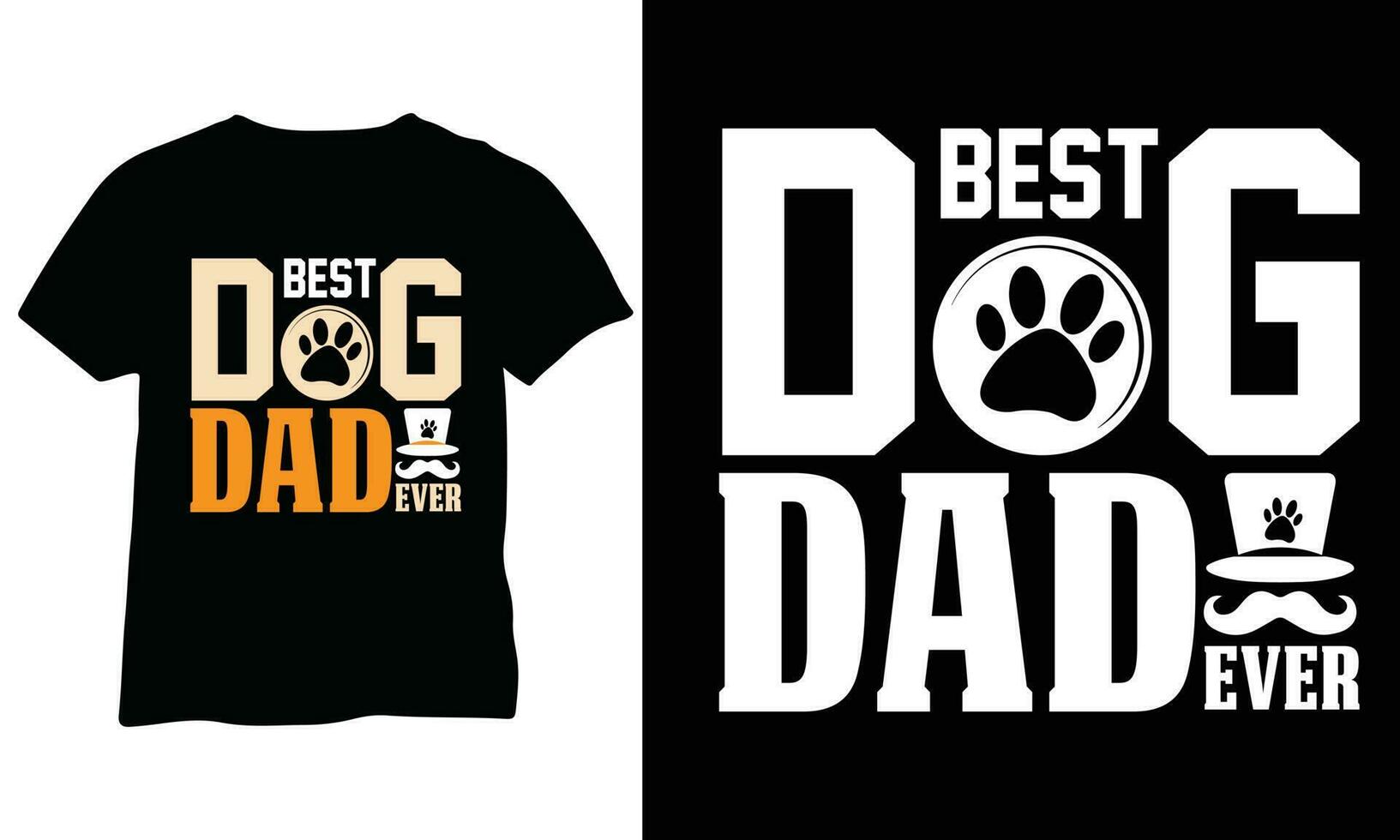 Best Dog Dad Ever Dad Day Eps Dog Lover Vector Design