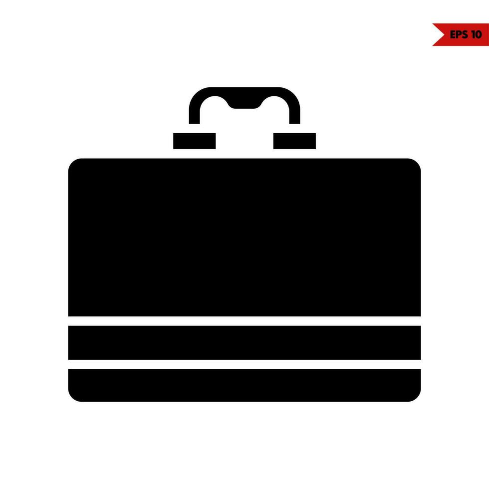 suitcase handbag glyph vector