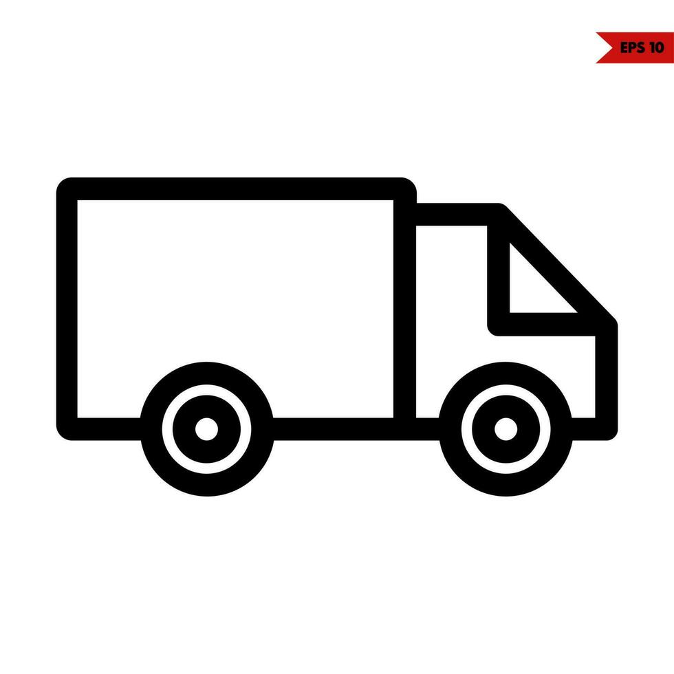 truck pick up line icon vector