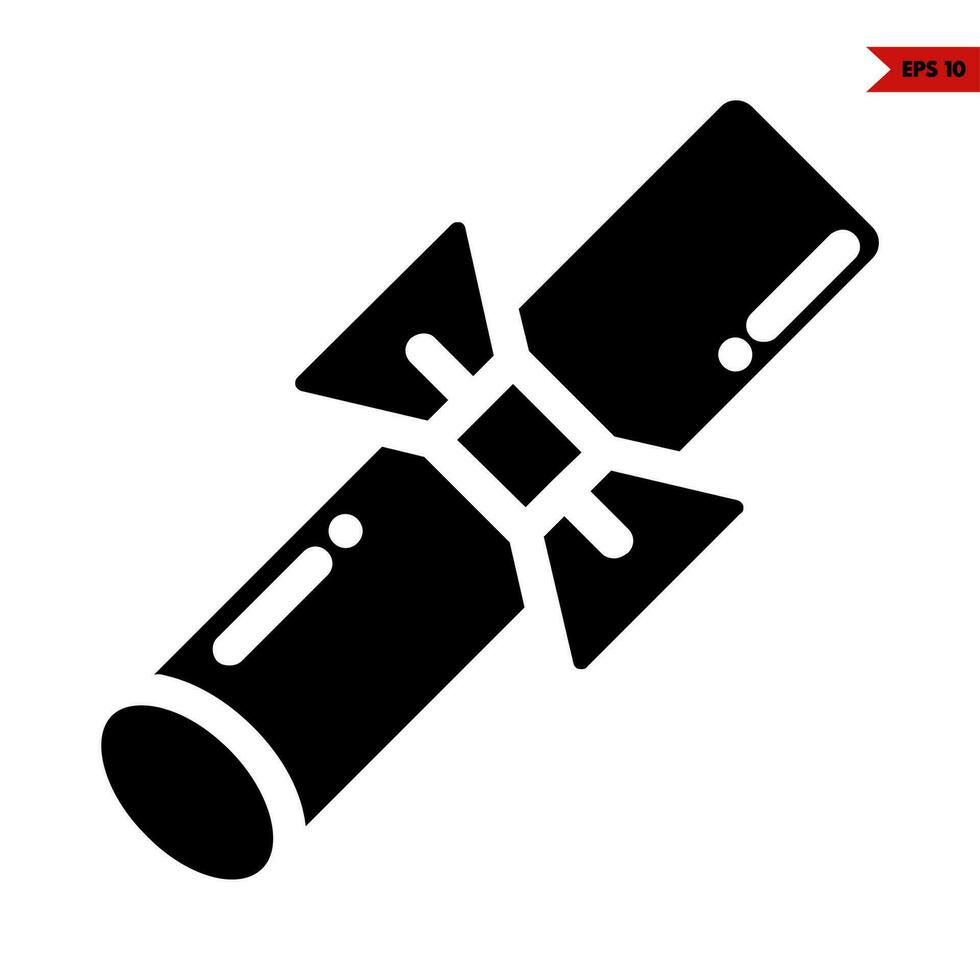 ribbon with in roll paper glyph icon vector