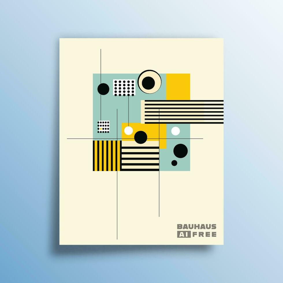 Bauhaus mínimo diseño para volantes, carteles, folleto cubiertas, fondo, fondo de pantalla, tipografía, o otro impresión productos vector ilustración.