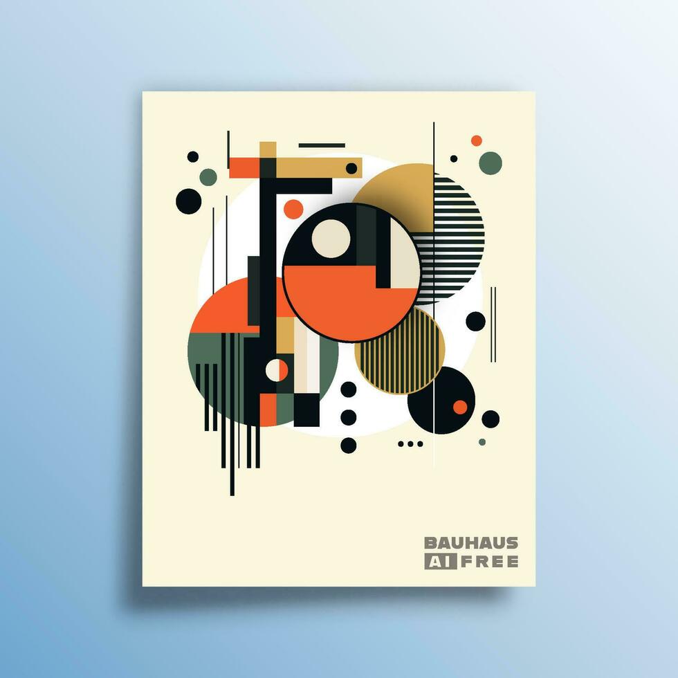 Bauhaus minimal design for flyers, posters, brochure covers, background, wallpaper, typography, or other printing products. Vector illustration.